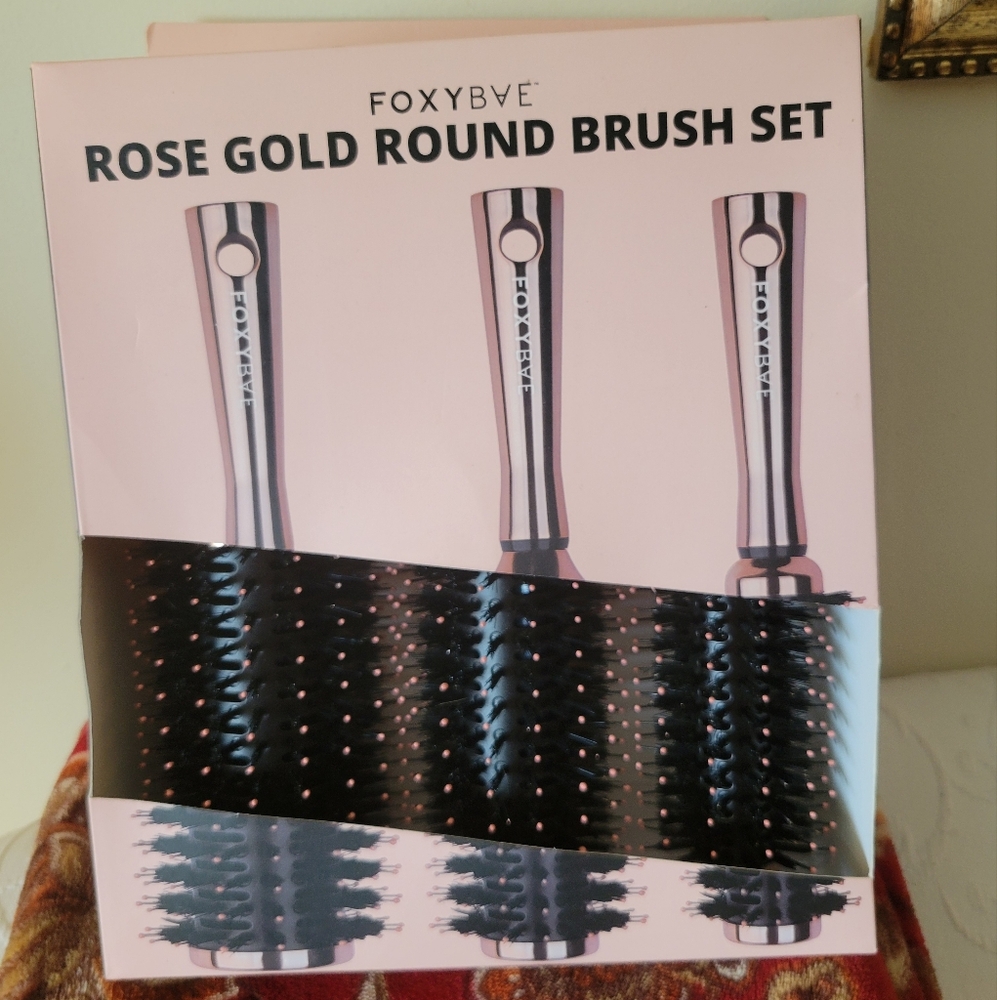 FoxyBae Rose Gold Round Brush Set